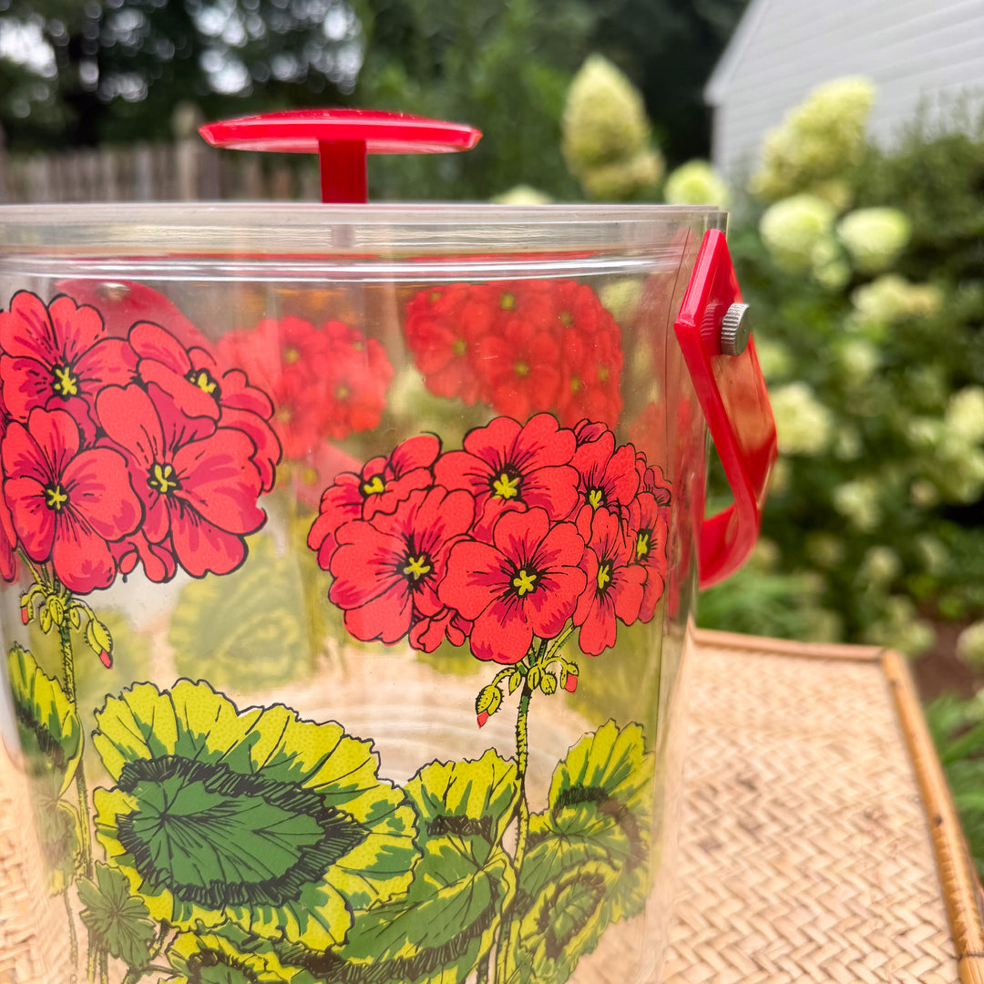 Vintage George Briard Geranium Ice Bucket