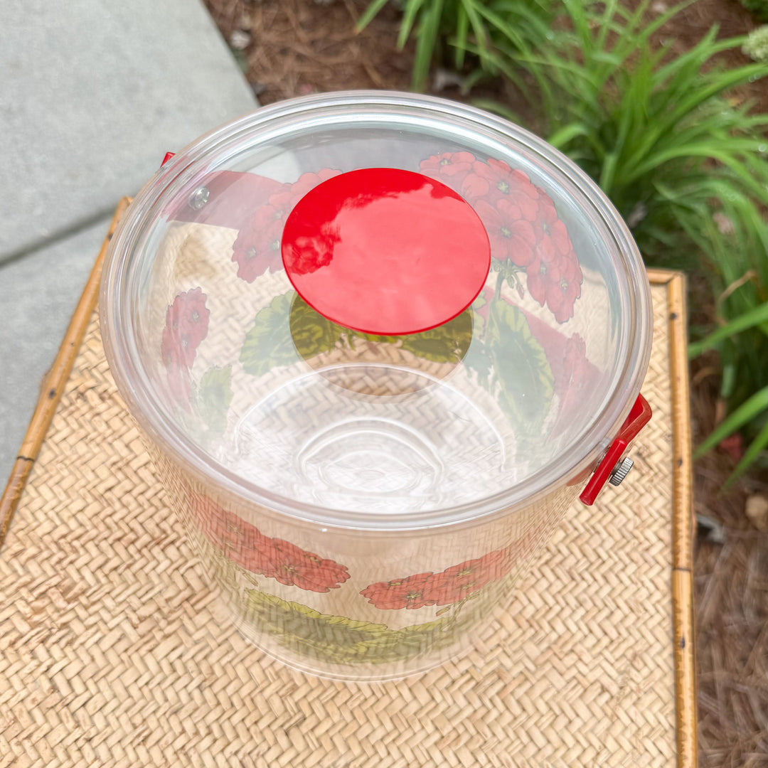 Vintage George Briard Geranium Ice Bucket