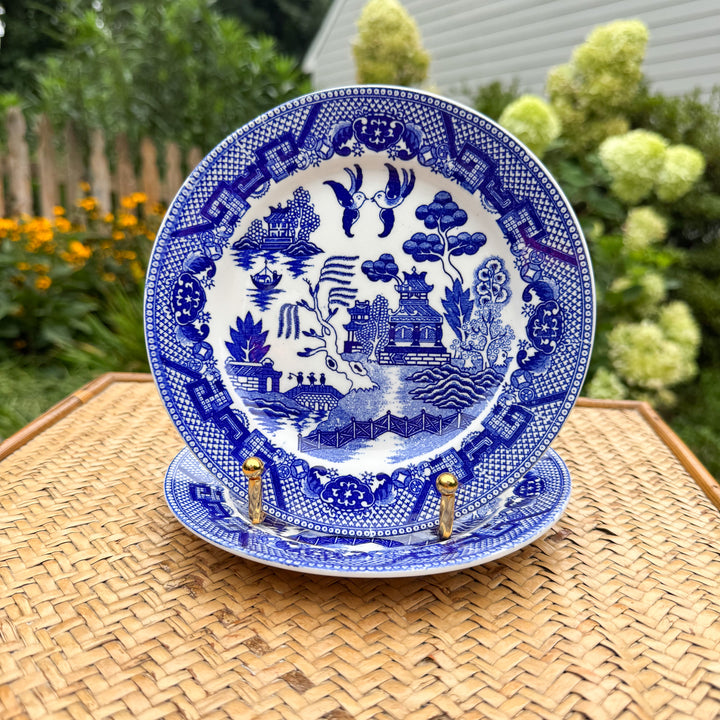 Pair of Vintage Blue Willow Small Plates