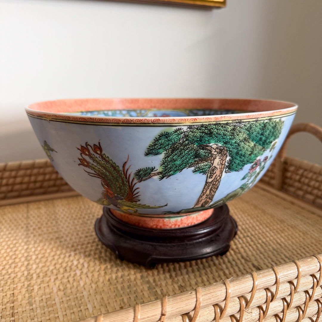 Vintage Chinoiserie Phoenix Bowl