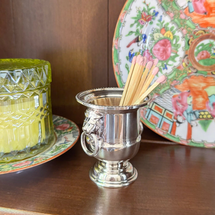 Vintage Mini Urn with Lion Handle