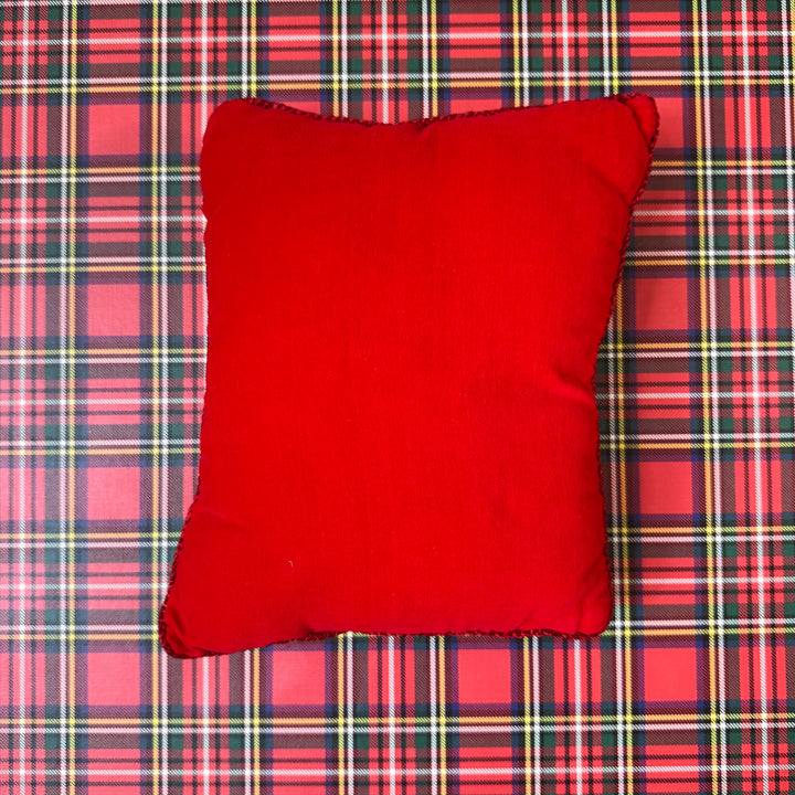 Vintage Nutcracker with Christmas Tree Needlepoint Pillow