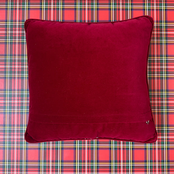 Vintage Christmas Tree Needlepoint Pillow
