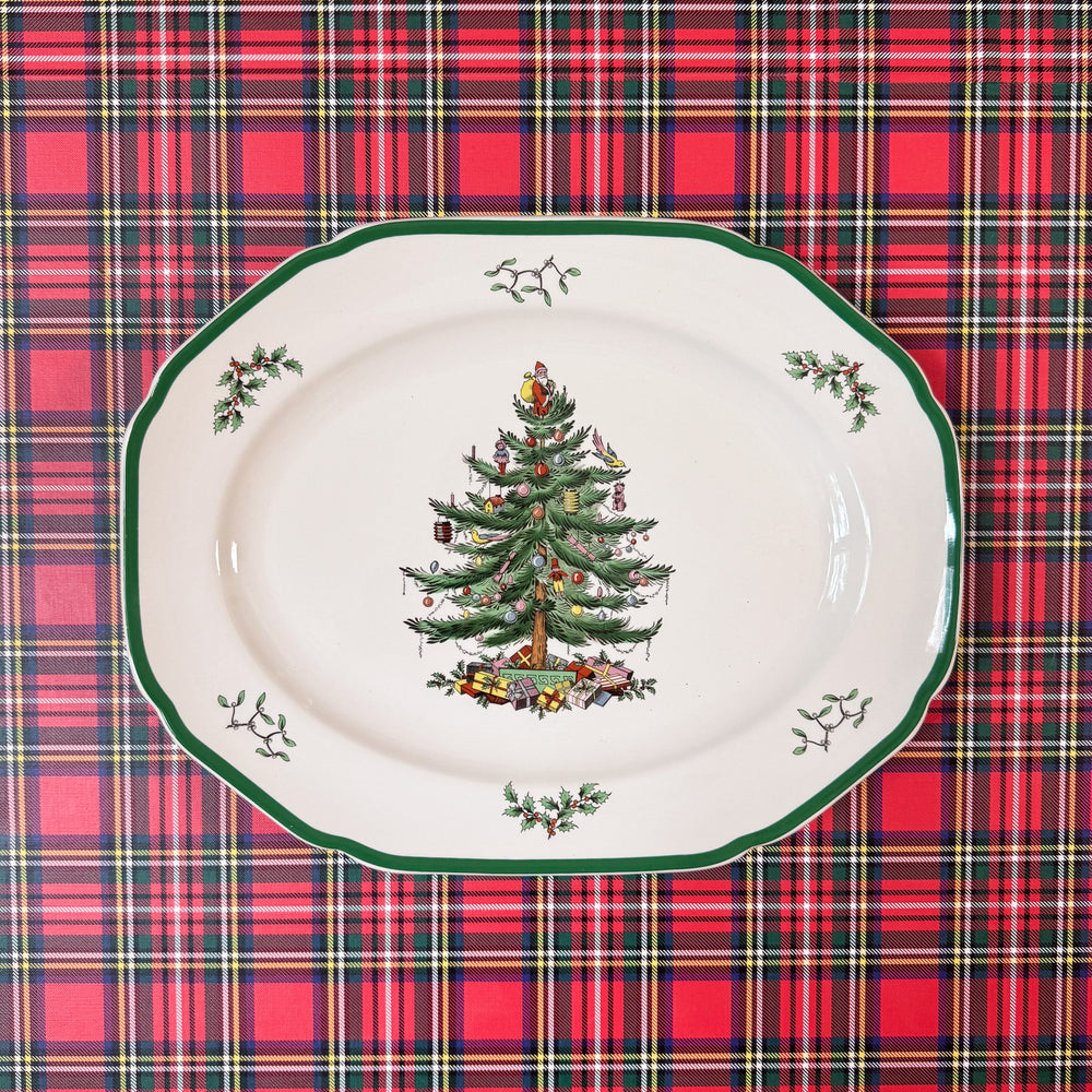 Vintage Spode Christmas Tree Platter - Made in England