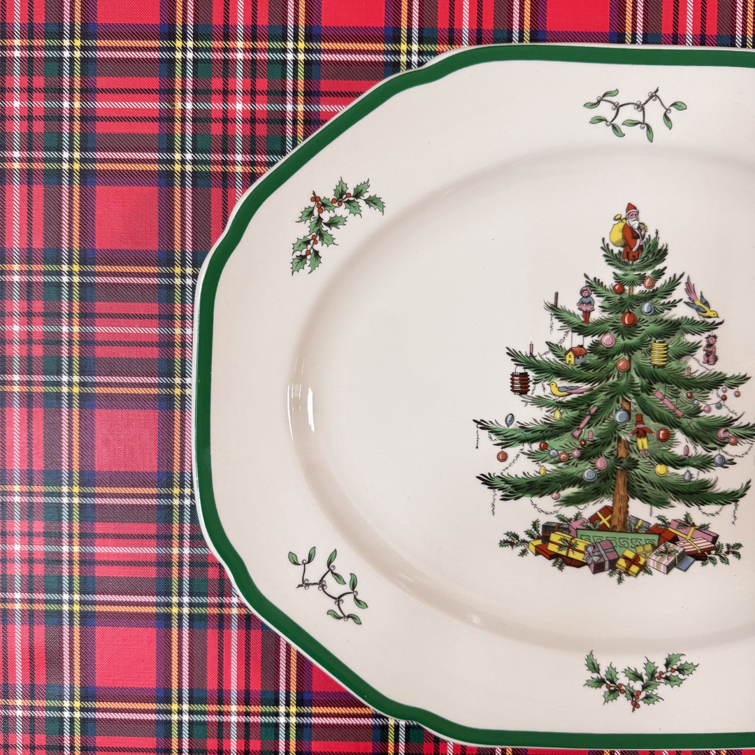 Vintage Spode Christmas Tree Platter - Made in England