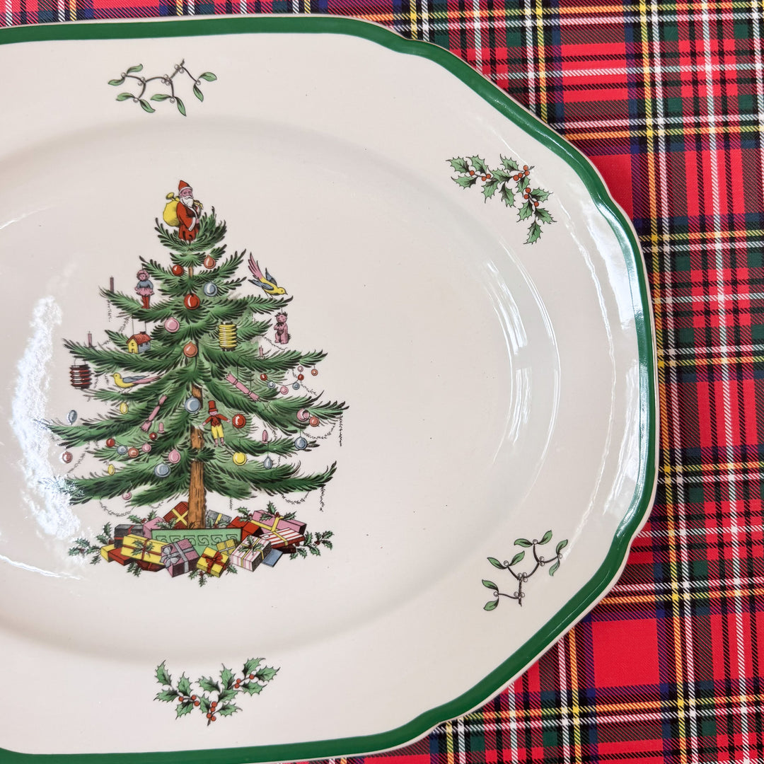 Vintage Spode Christmas Tree Platter - Made in England