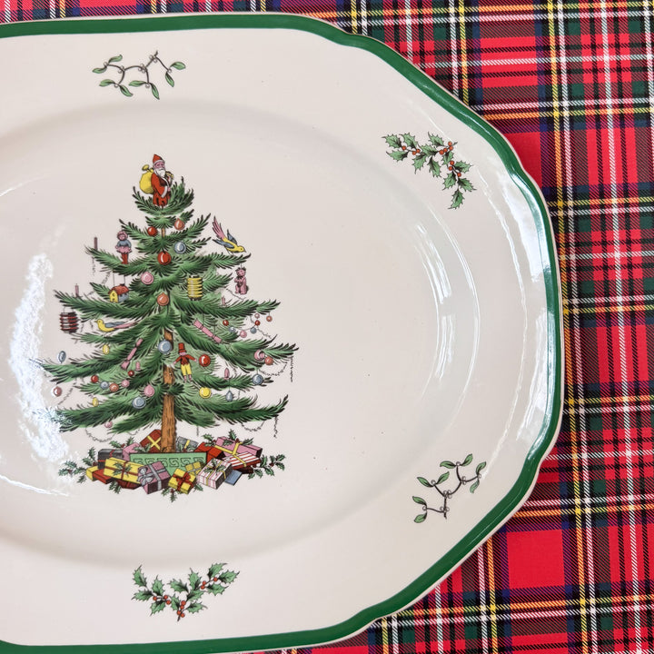 Vintage Spode Christmas Tree Platter - Made in England