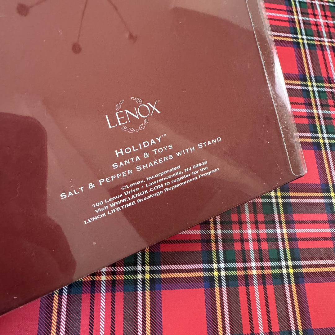 Lenox Holiday Hanging Salt & Pepper Set - Santa and His Bag of Toys