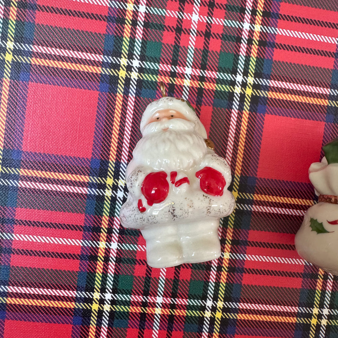 Lenox Holiday Hanging Salt & Pepper Set - Santa and His Bag of Toys