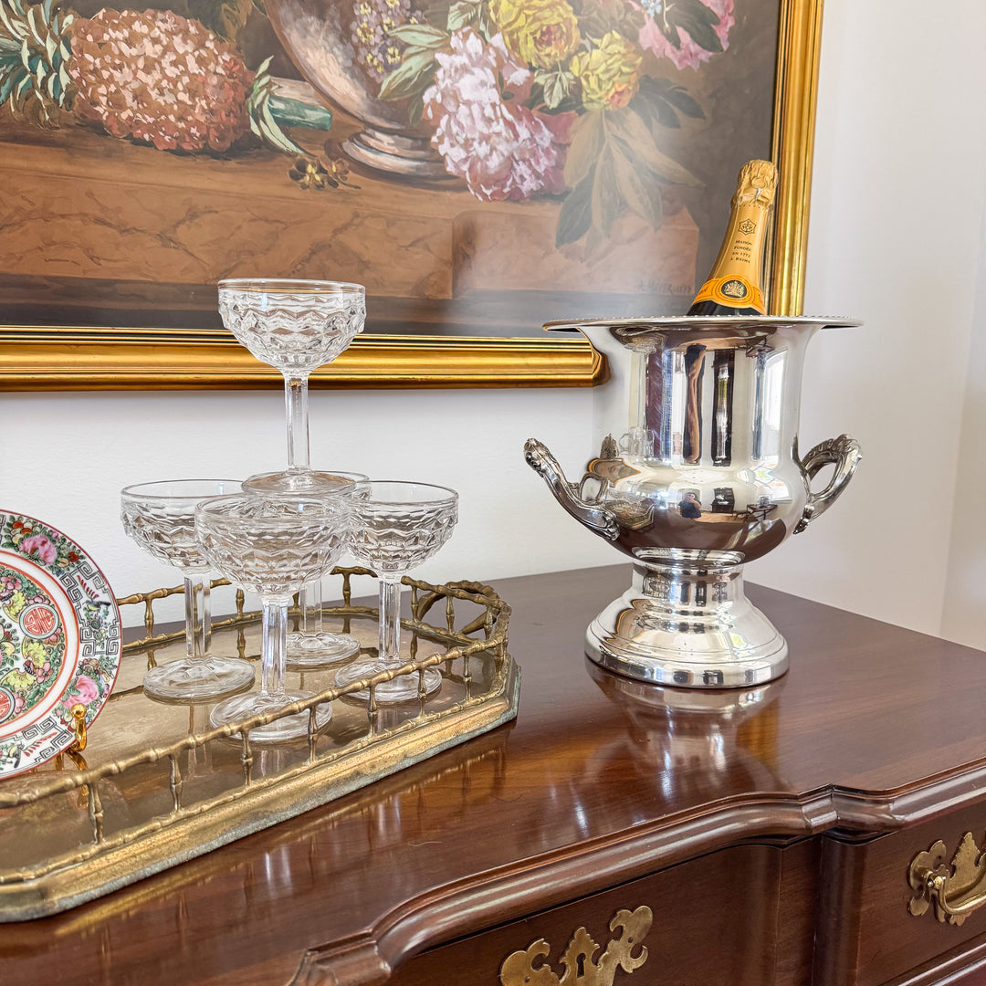Set of Vintage Fostoria American Clear Champagne Glasses