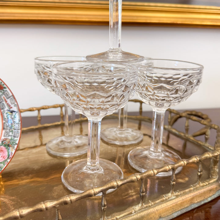 Set of Vintage Fostoria American Clear Champagne Glasses