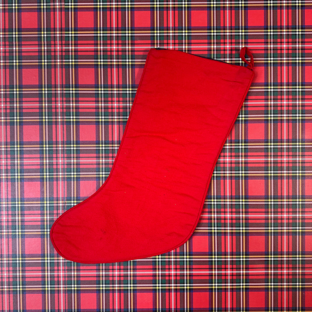 Vintage Merry Christmas Santa Stocking