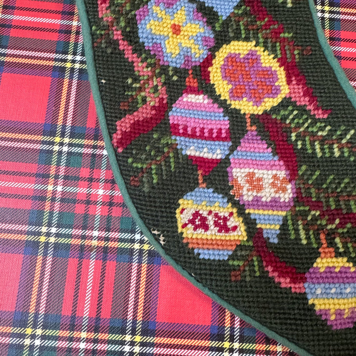 Vintage Ornament Needlepoint Stocking