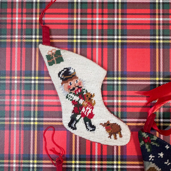Vintage Neiman Marcus Mini Needlepoint Stockings - Choose Your Style