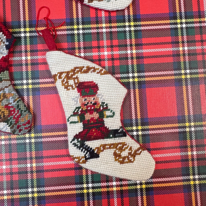 Vintage Neiman Marcus Mini Needlepoint Stockings - Choose Your Style