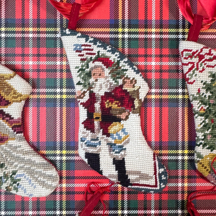 Vintage Neiman Marcus Mini Needlepoint Stockings - Choose Your Style