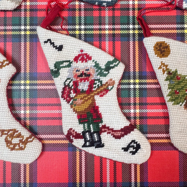 Vintage Neiman Marcus Mini Needlepoint Stockings - Choose Your Style