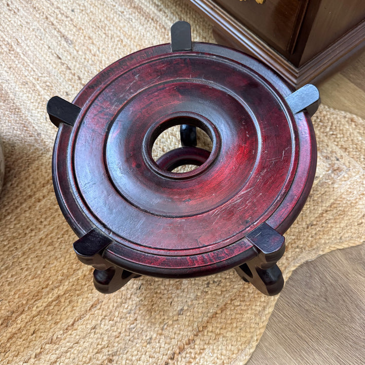Vintage Large Rose Canton Fishbowl Planter