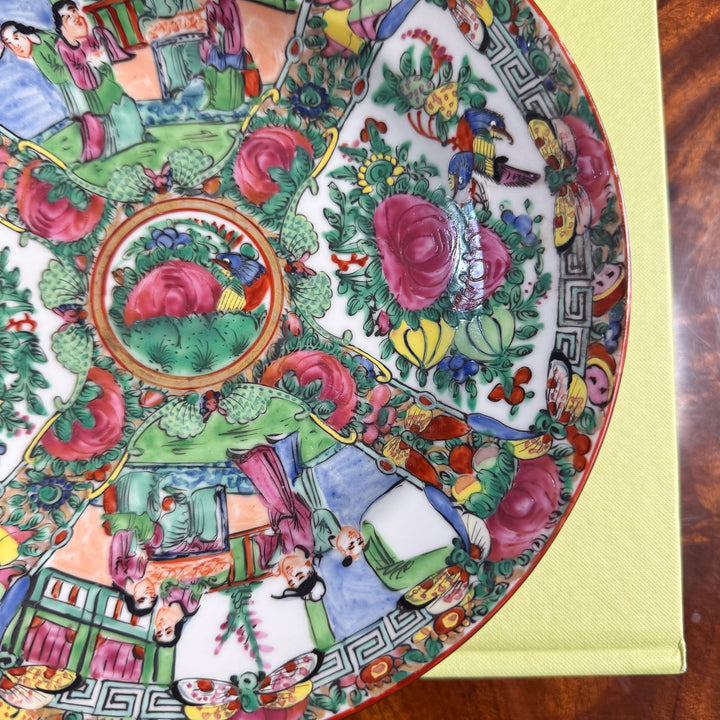Vintage Rose Medallion Shallow Bowl