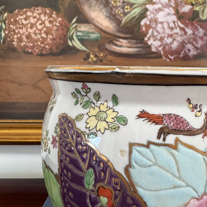 Vintage Tobacco Leaf Cachepot