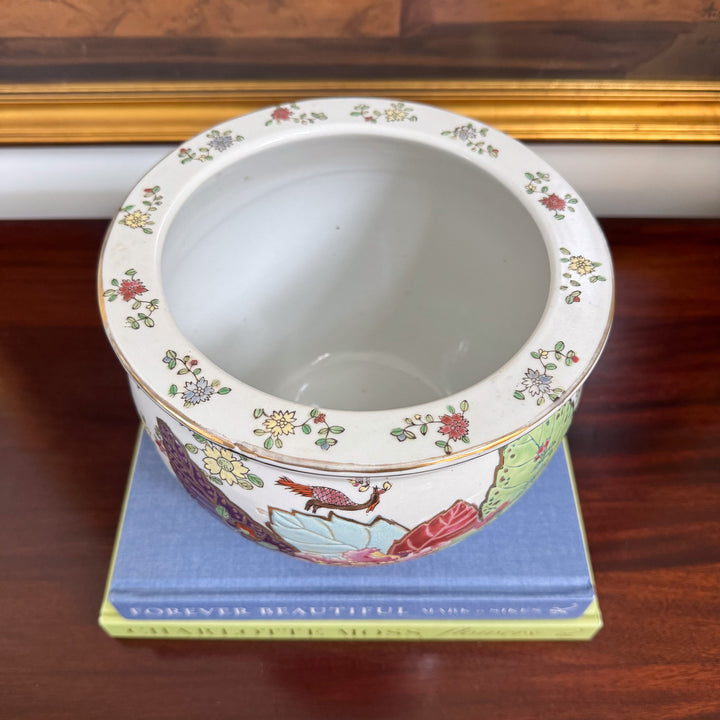 Vintage Tobacco Leaf Cachepot