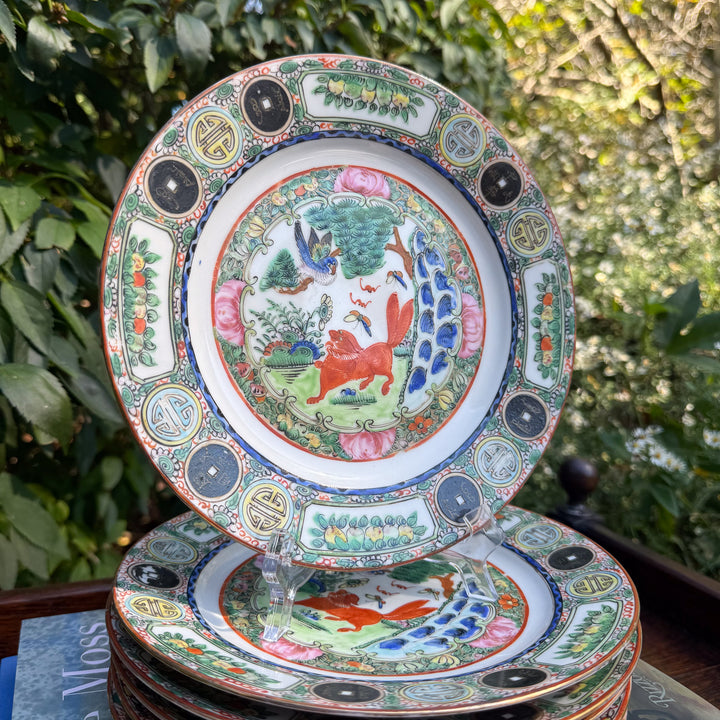 Antique Famille Rose 8.25" Plates 