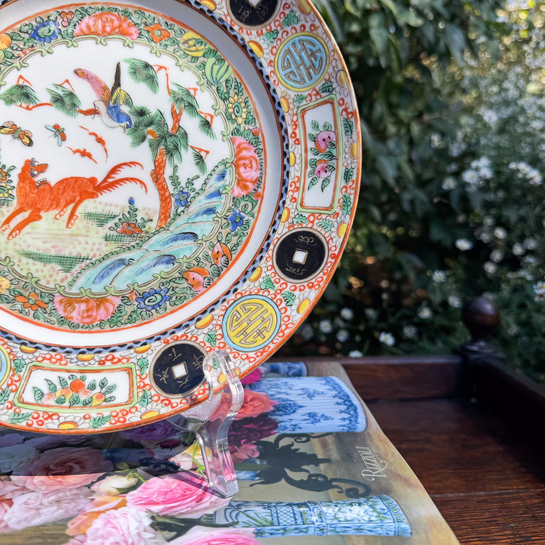 Antique Famille Rose 9.5" Plate