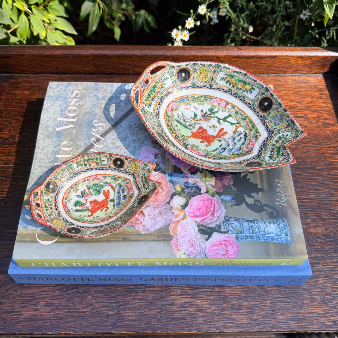 Antique Famille Rose Large Fish Plate