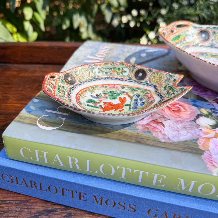 Antique Famille Rose Small Fish Plate