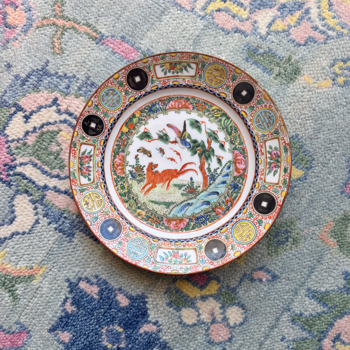 Antique Famille Rose 9.5" Plate