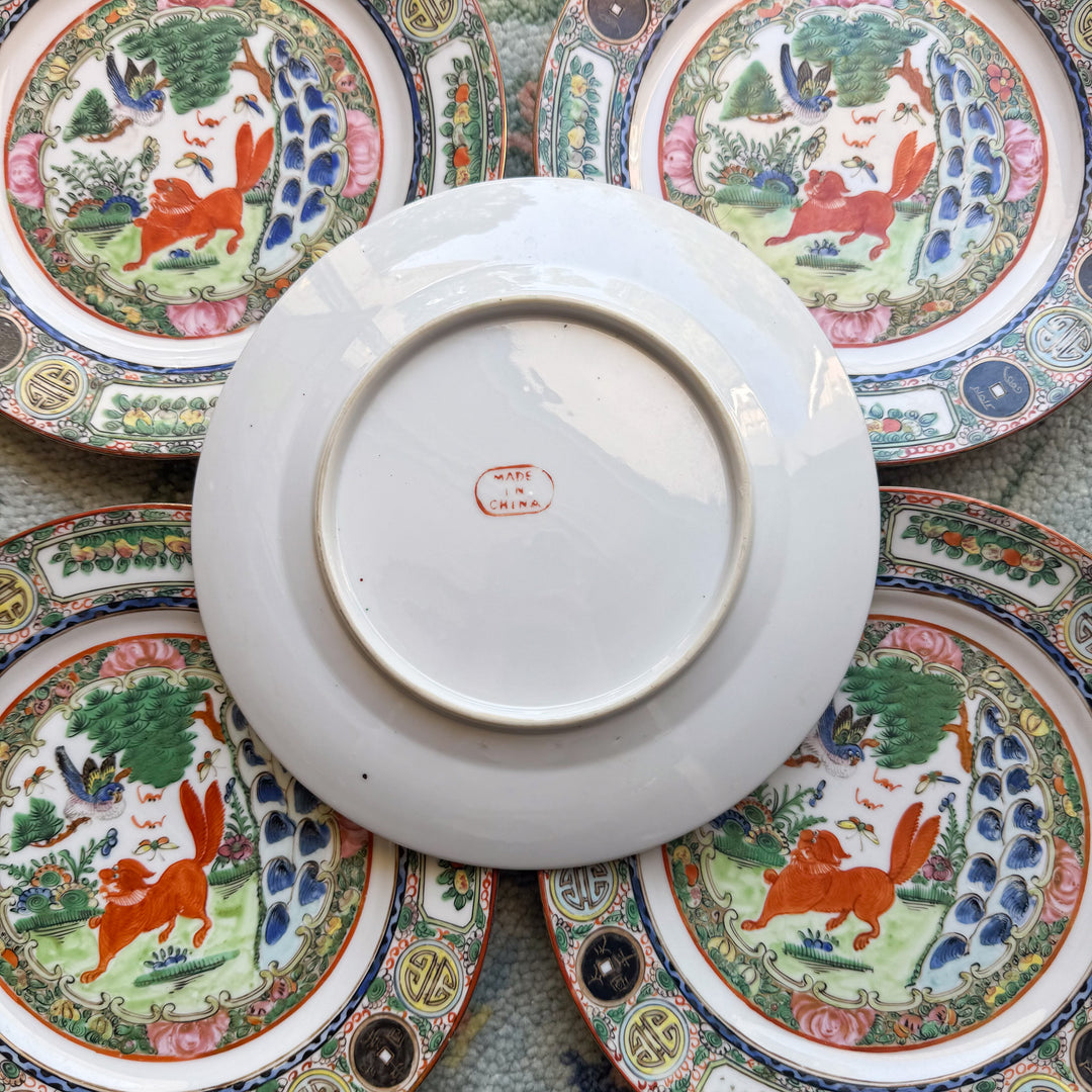 Antique Famille Rose 8.25" Plates - Style A - Sold Individually