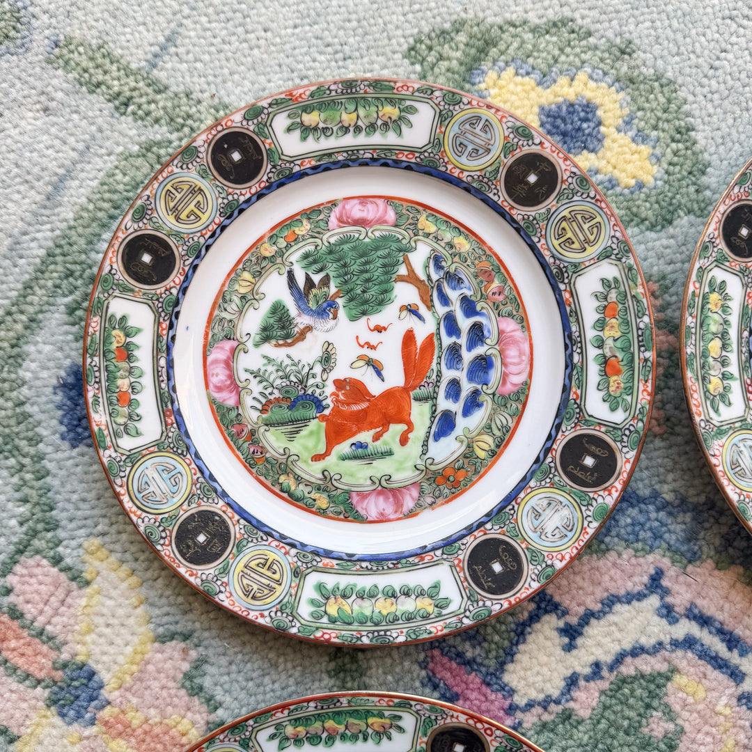 Antique Famille Rose 8.25" Plates 