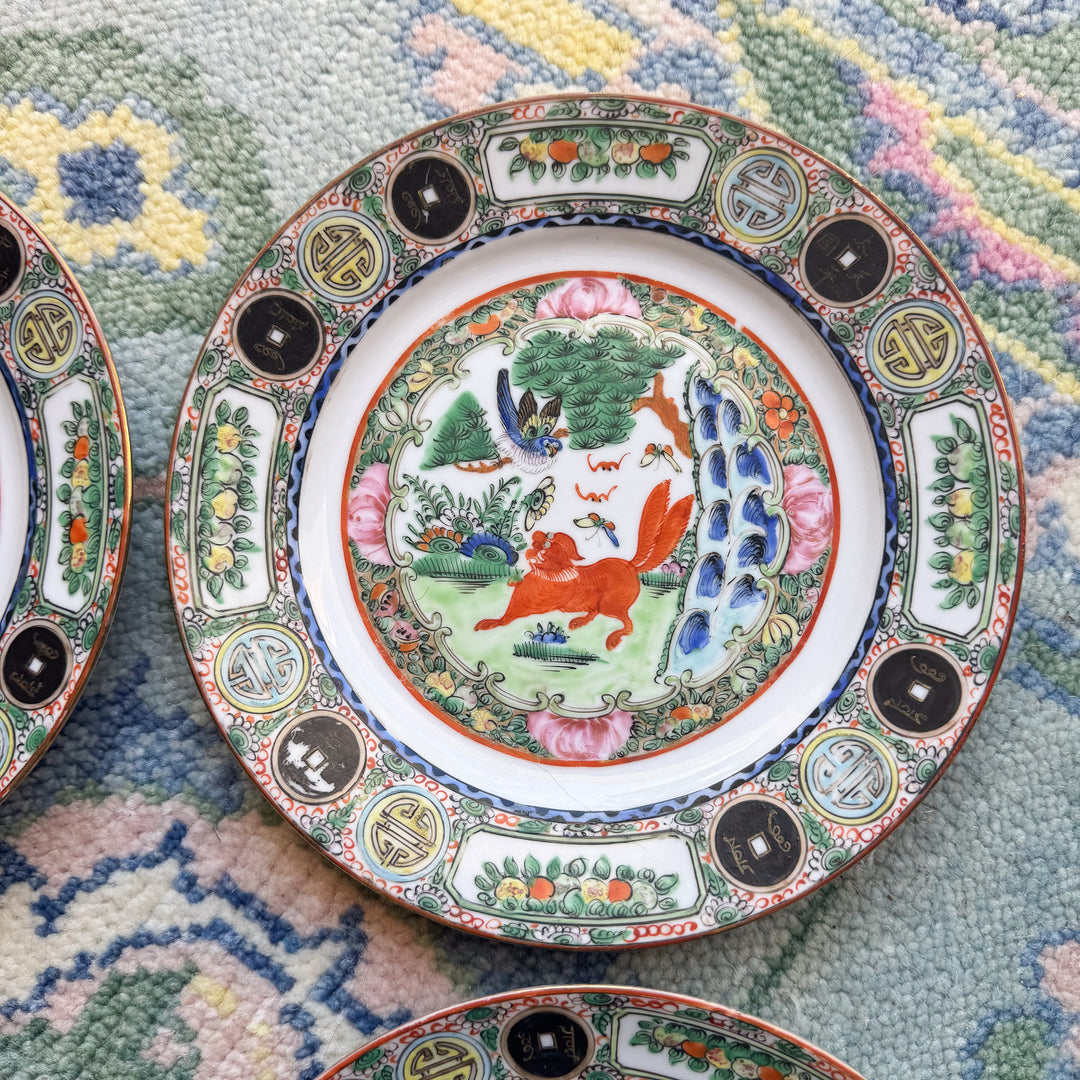 Antique Famille Rose 8.25" Plates 