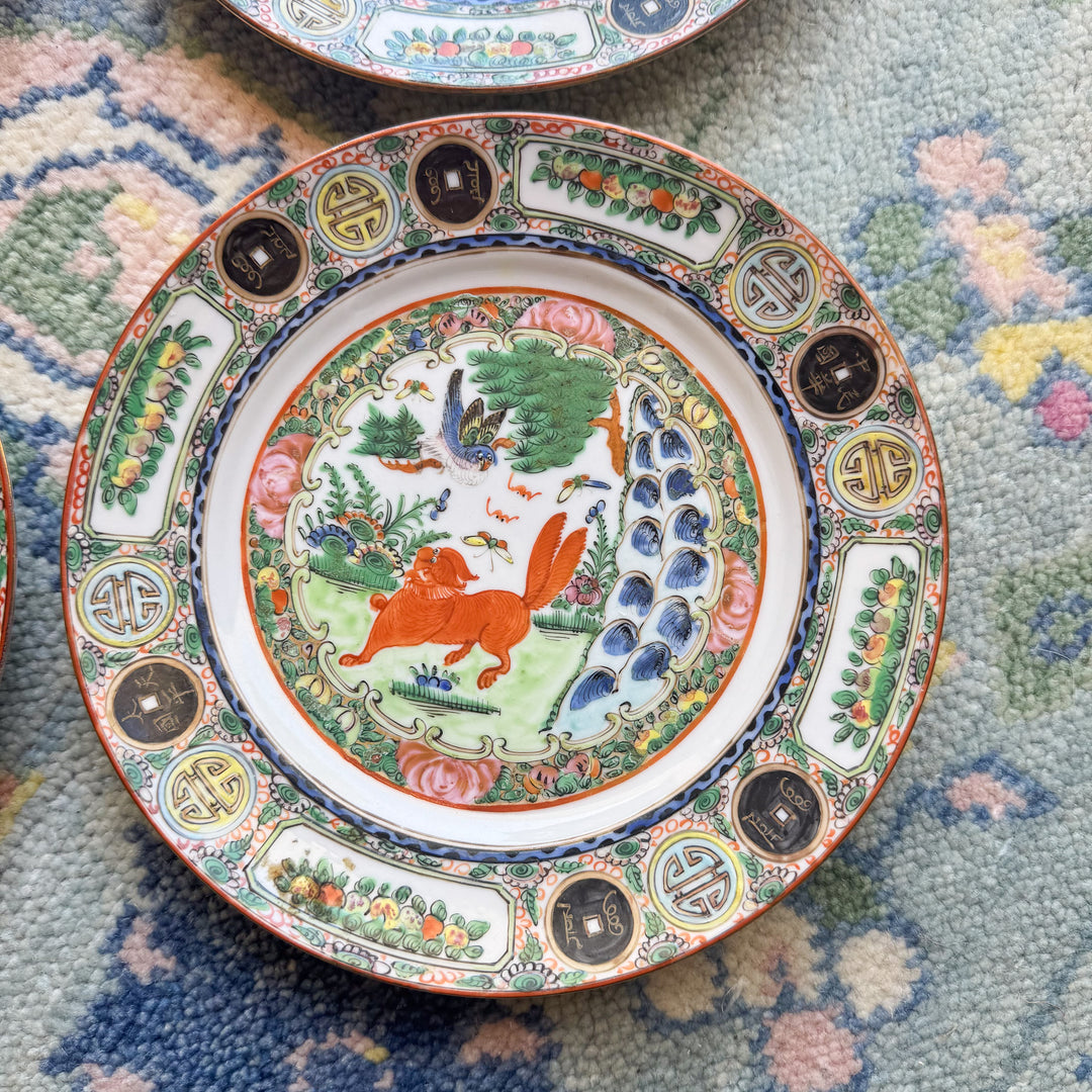 Antique Famille Rose 8.25" Plates 