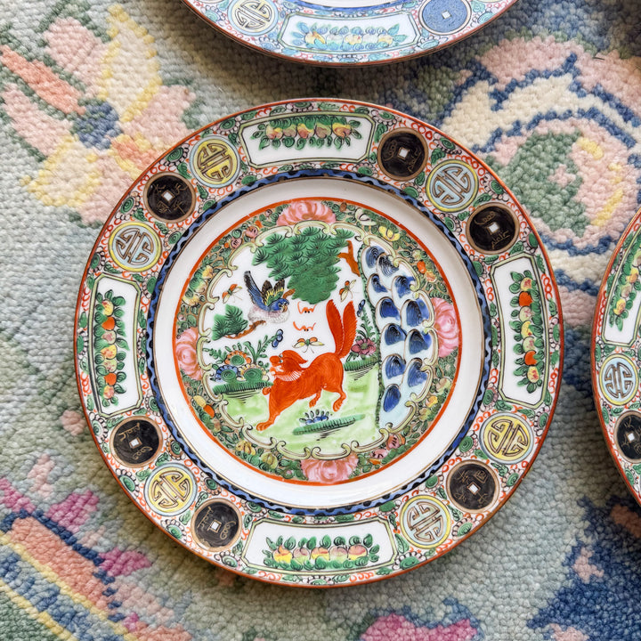 Antique Famille Rose 8.25" Plates 