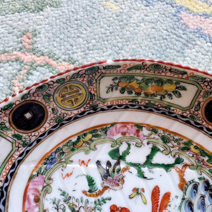 Antique Famille Rose Large Fish Plate