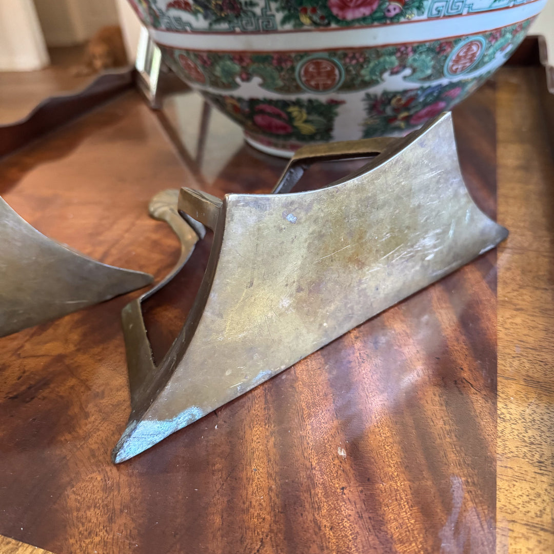 Pair of Vintage Brass Wall Sconces (Heavy Patina)