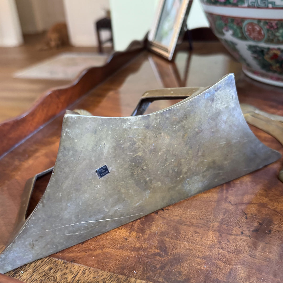 Pair of Vintage Brass Wall Sconces (Heavy Patina)