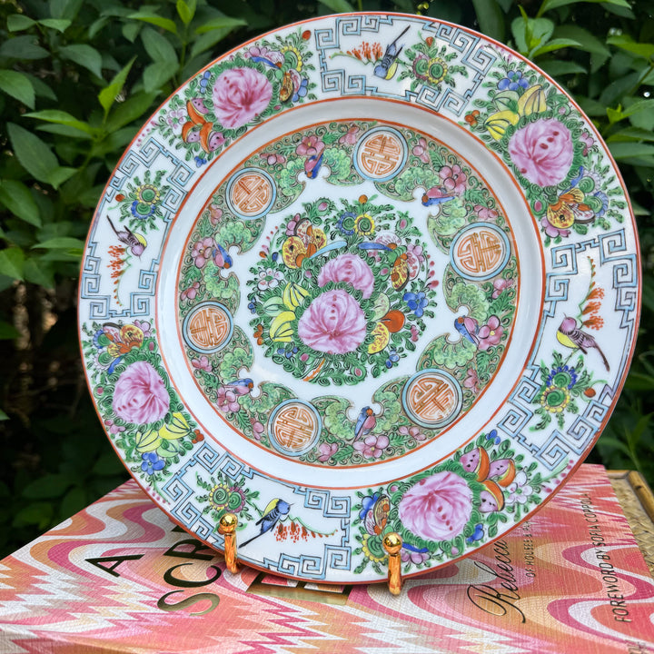 Large Rose Canton Plate