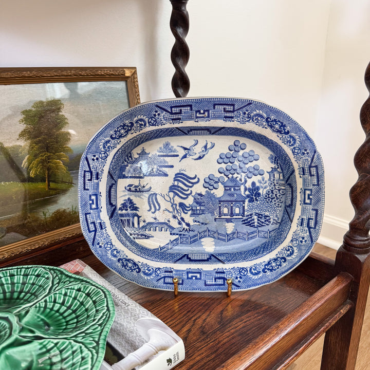 Antique Blue Willow Platter