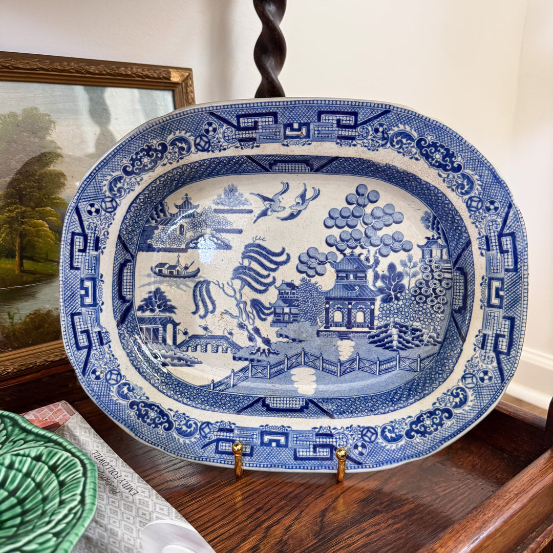 Antique Blue Willow Platter