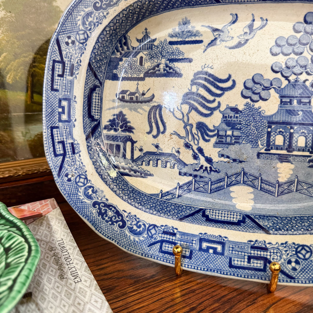 Antique Blue Willow Platter