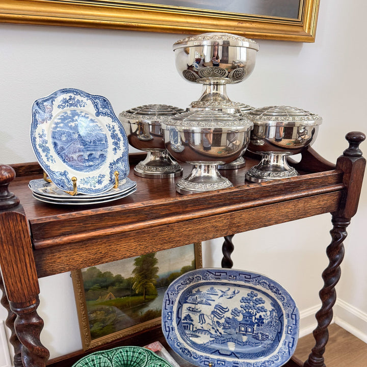 Set of Four Johnson Bros Old British Castles Sandwich Plates