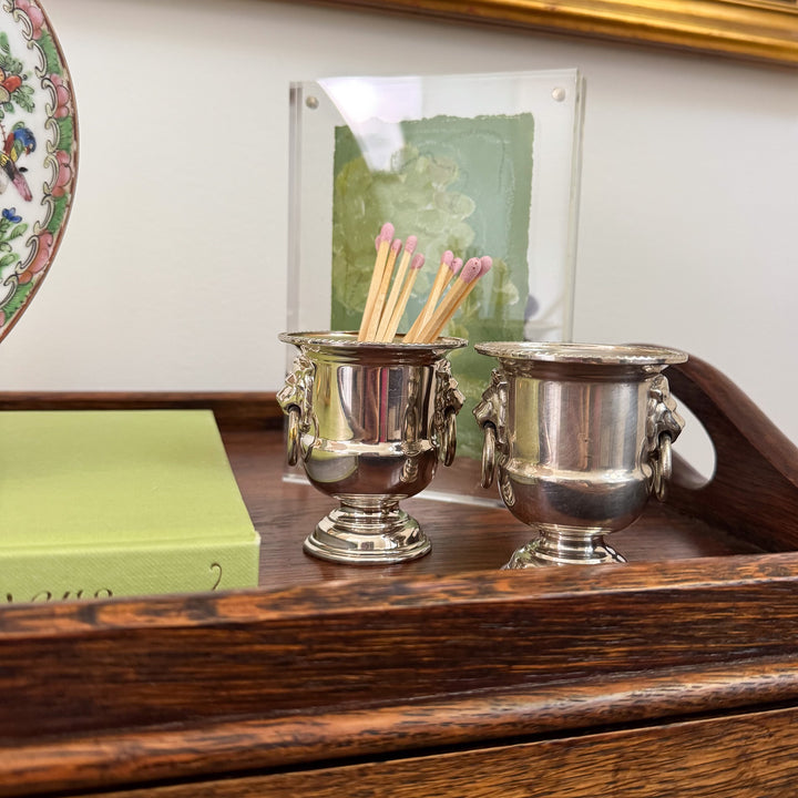 Vintage Mini Urn with Lion Handle
