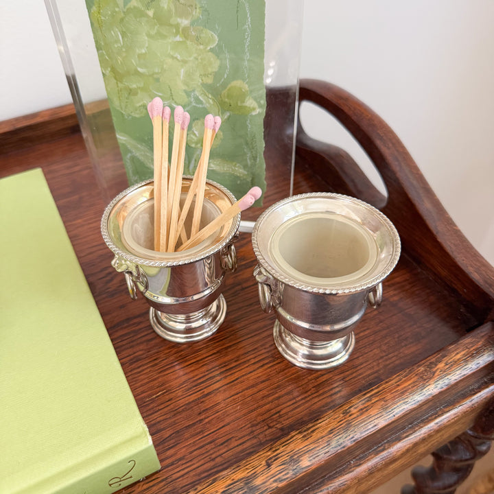 Vintage Mini Urn with Lion Handle
