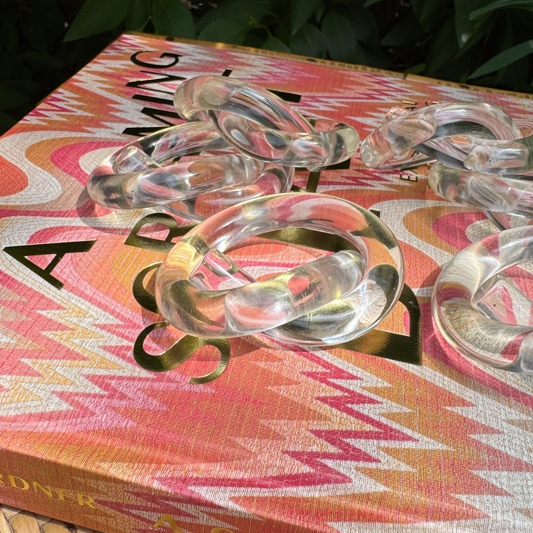 Vintage Acrylic Knot Napkin Rings
