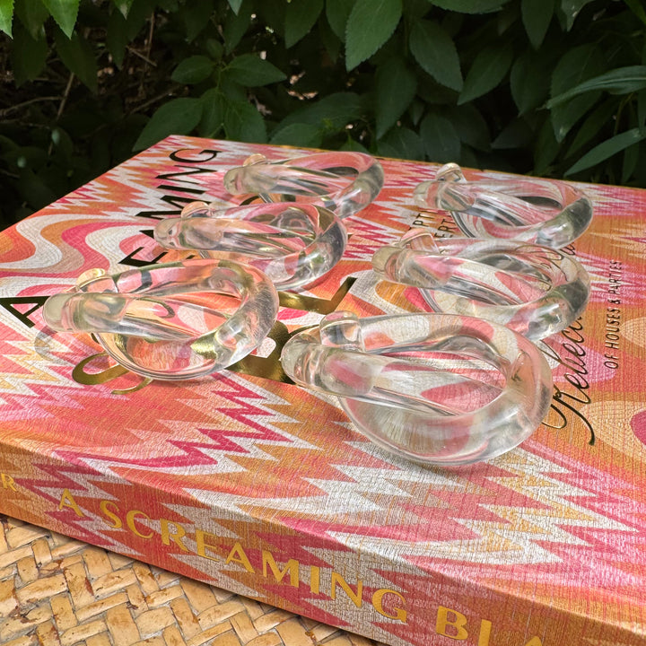 Vintage Acrylic Knot Napkin Rings