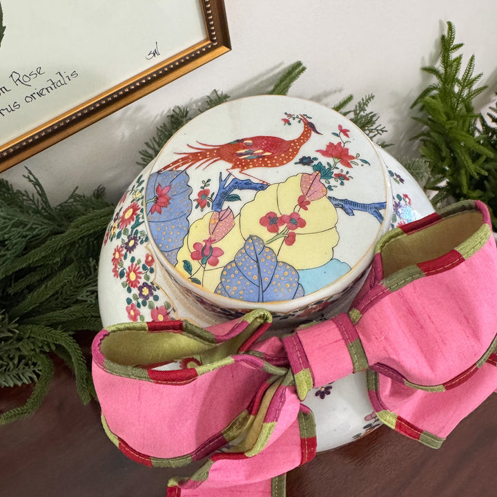 Large Tobacco Leaf Ginger Jar