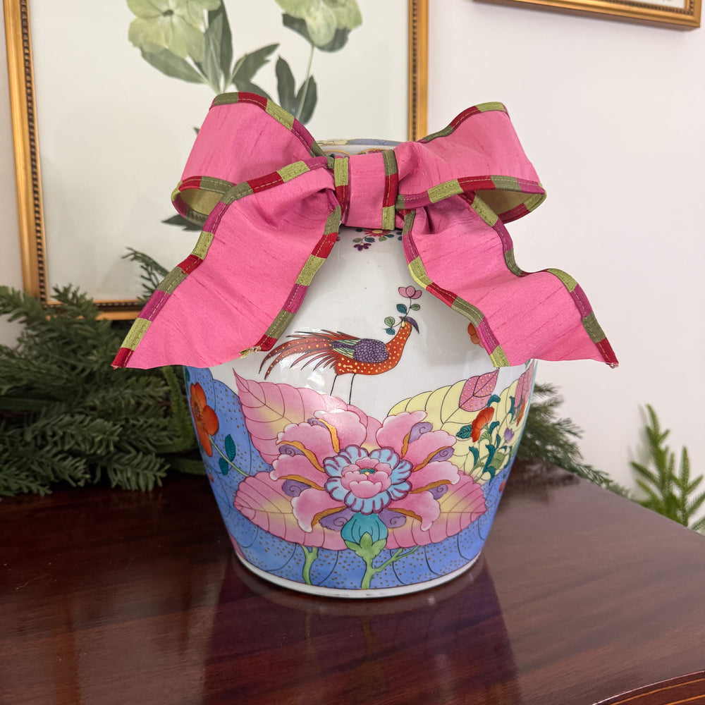 Large Tobacco Leaf Ginger Jar