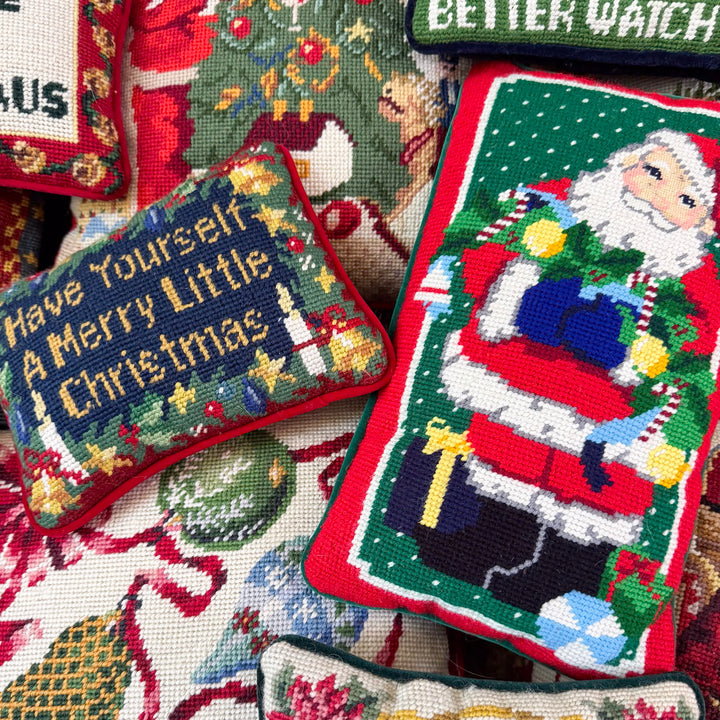 Have Yourself a Merry Little Christmas Needlepoint Pillow